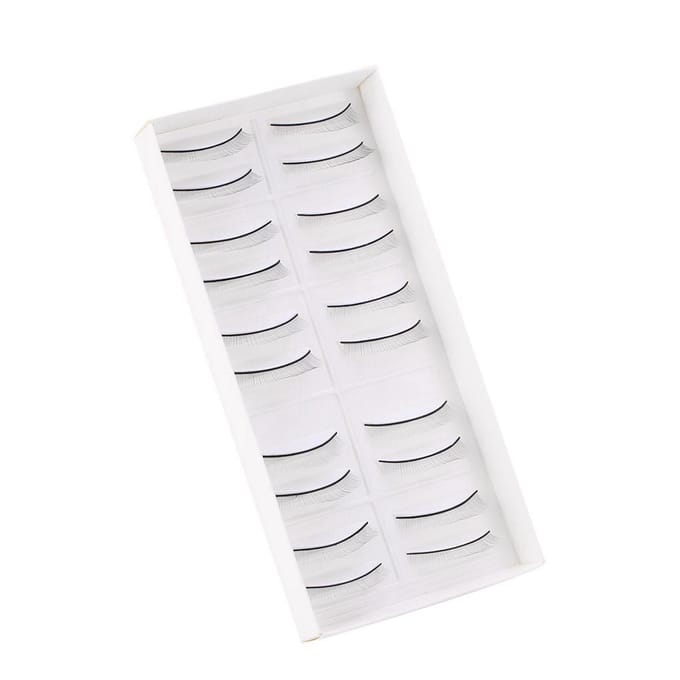 10 Paar Oefenwimpers Valse Wimpers voor Wimperextensions Grafting Training Oogmake-up wit