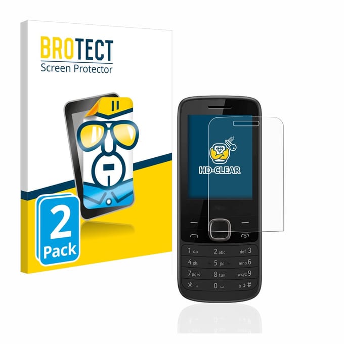 BROTECT - Screenprotector voor Nokia 225 4G - Folie Beschermfolie transparant 2 Stuks