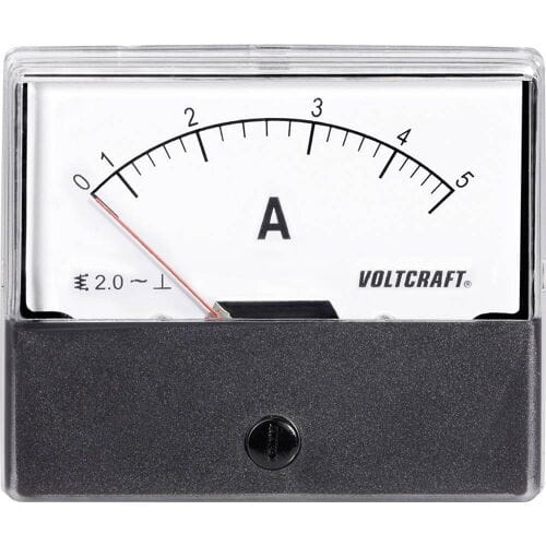 VOLTCRAFT AM-70X60/5A AM-70X60/5A Inbouwmeter AM-70X60/5 A 5 A Weekijzer