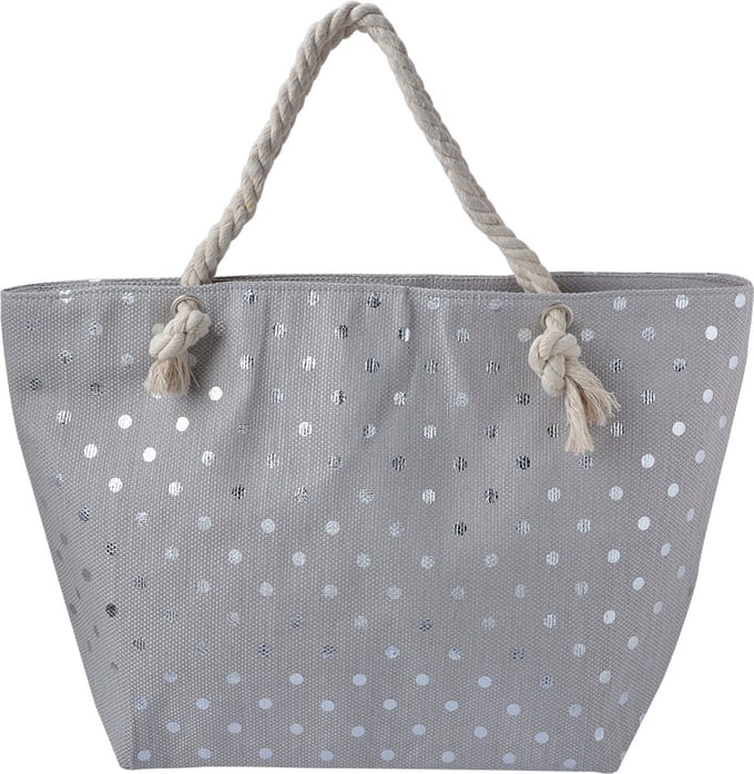 Juleeze Strandtas 56x37 cm Grijs Polyester Stippen Handtas Dames