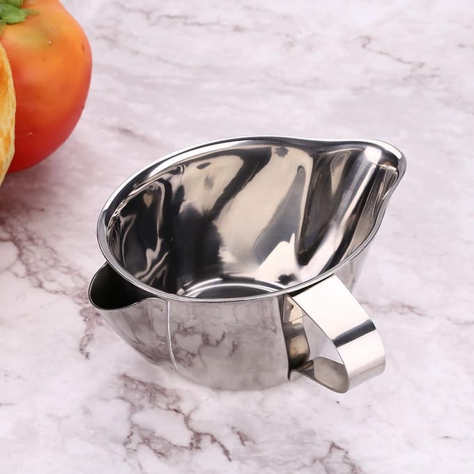 Roestvrijstalen Olie Filter Vet Zeef Keuken Hulp Olie Afscheider gray