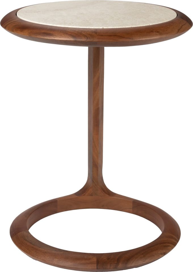Zuiver Doppio Bijzettafel Rond Bruin