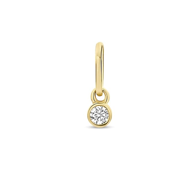 Geelgouden Hanger rond zirkonia 4023840