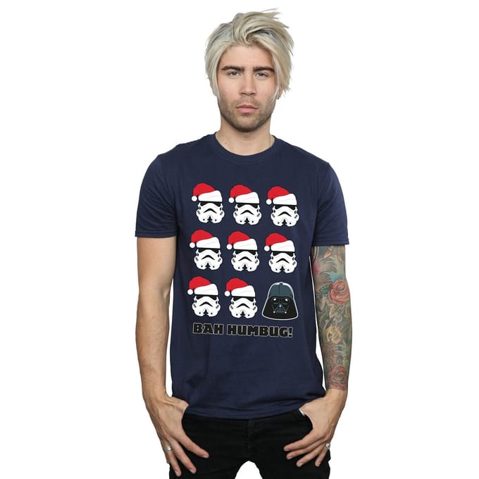 Star Wars Heren Kerstmis Humbug T-Shirt (Marineblauw)