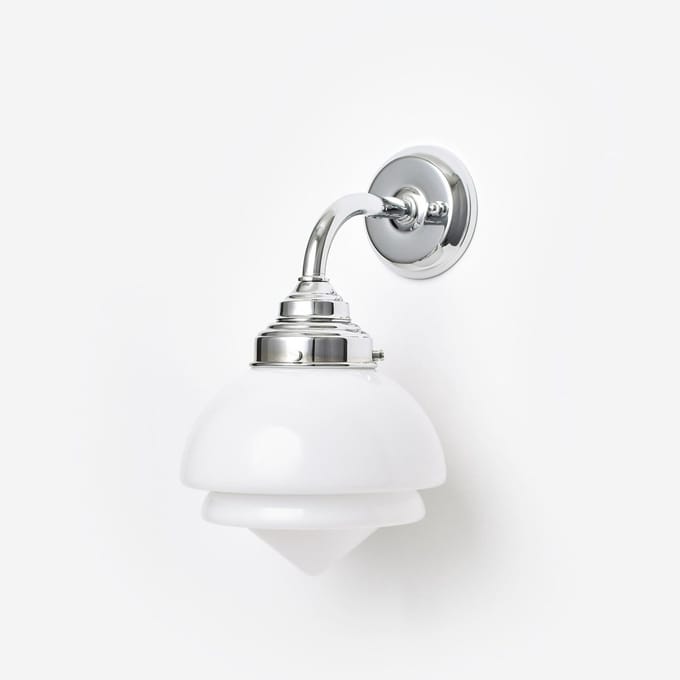 Wandlamp Small Pointy Curve Chroom - Art Deco Trade