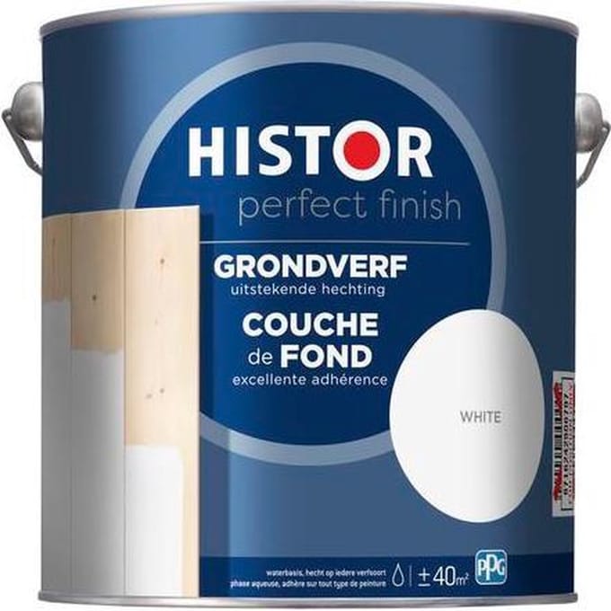 Histor Perfect Finish Grondverf - 2,5 liter - Wit