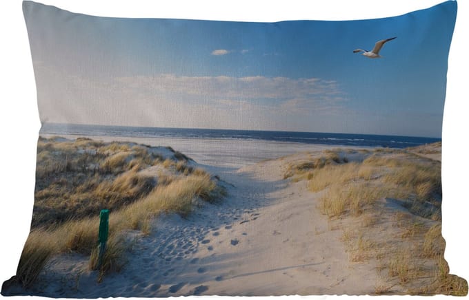 Buitenkussens - Tuin - Duin - Meeuw - Strand - Zee - Zon - 50x30 cm