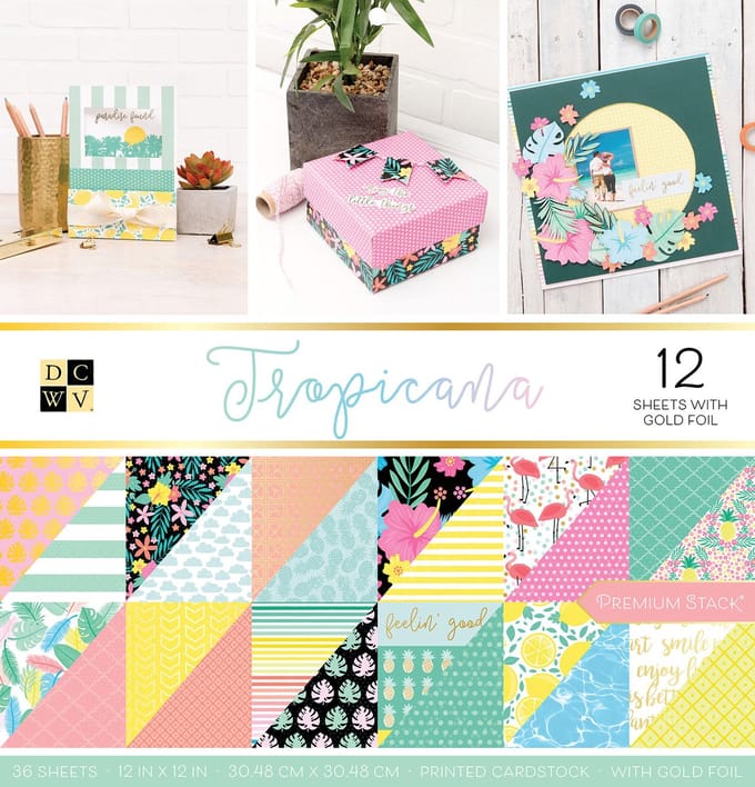American Crafts DCWV 30,5x30,5cm x36 tropicana