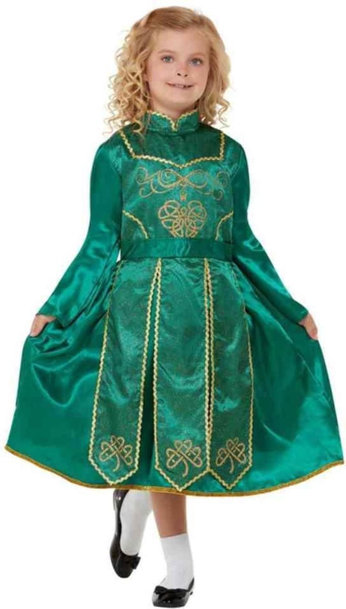 Smiffys - Deluxe Irish Dancer Kinder Kostuum - Kids tm 12 jaar - Groen