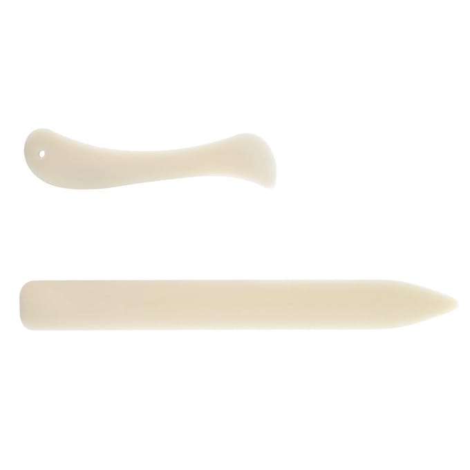 2 STUKS/Set Witte Beenvouwbeen Papier Vouwgereedschap Rillen Vormen Vouwen Randen white