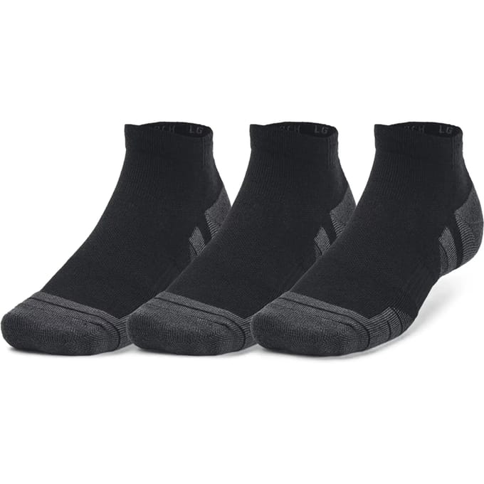 Under Armour UA Performance Tech 3pk Low Unisex Sportsokken - Zwart - Grijs