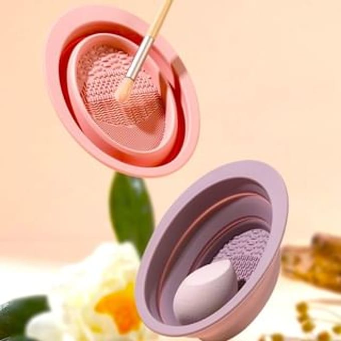 xixi - Makeup Brush Cleaning Bowl #02 Pink - 58g