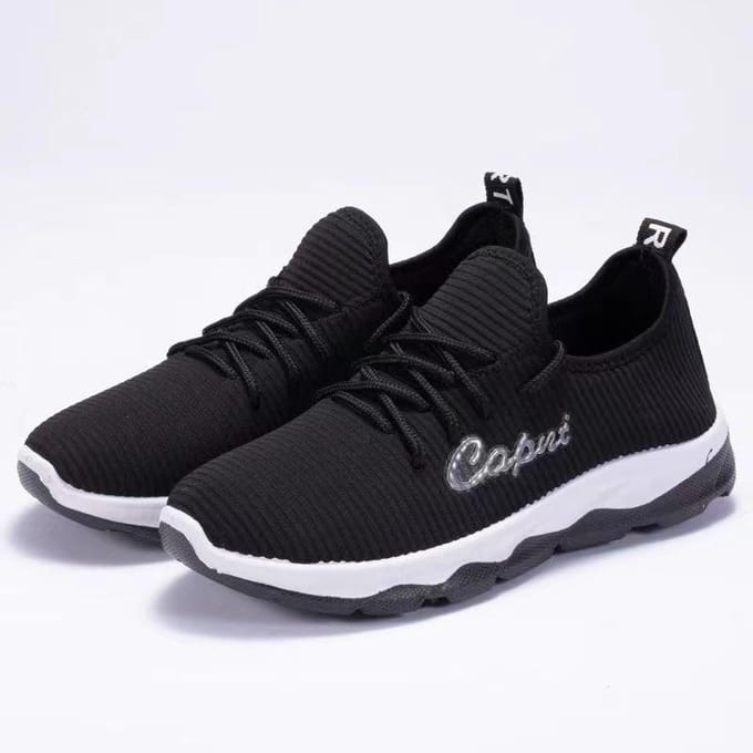 Baskets Décontractées Femme Printemps Été Automne Chaussures de Course à Semelles Épaisses et Souples Chaussures Noix de Coco Mode 40 black