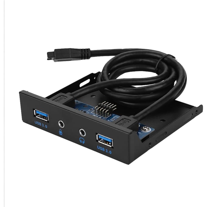 USB3.0 O Floppy Voorpaneel 3.5 inch 2 USB3.0 Interfaces met Mic o black