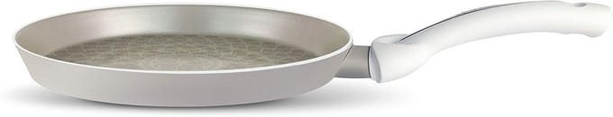 Crêpe pan - Pannenkoekenpan - Lekkere pannenkoeken - Diamant versterkte laag - 23 cm - Wit