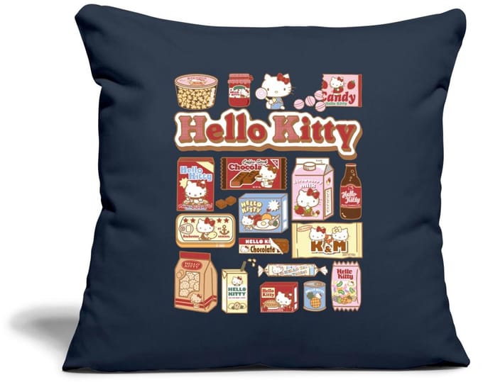 Hello Kitty Snack Collage Sierkussenhoes, 45 x 45 cm