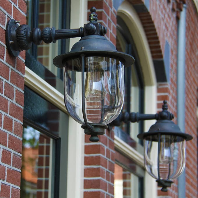 KS Verlichting Bronzen Buitenlamp Lindau Hang L