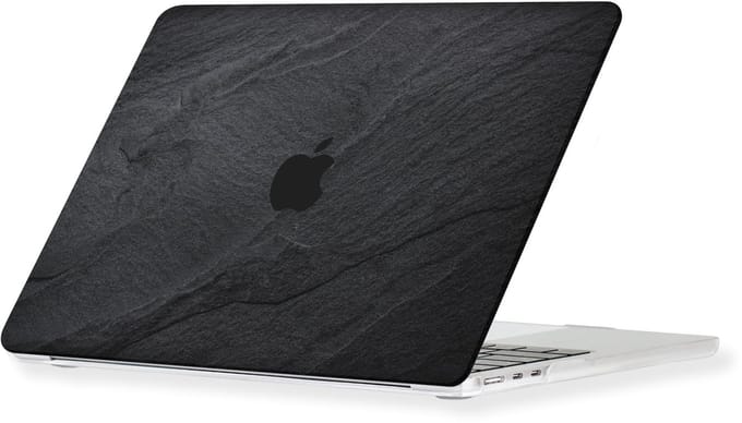 Lunso Geschikt voor MacBook Neo cover hoes - case - Black Stone