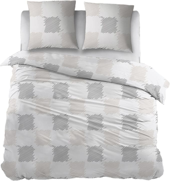Snoozing Oranges Dekbedovertrek - Extra breed - 260x200/220 cm - Taupe
