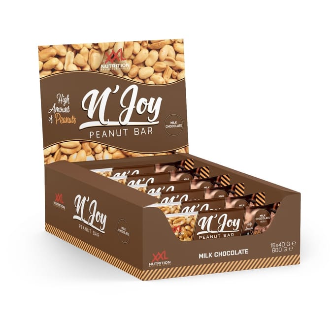 XXL Nutrition N'Joy Nuts Bar Pinda - Melk Chocolade 15 Pack