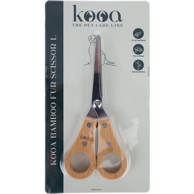 kooa bamboe bontschaar L 16x6,8x1,2cm hond & kat