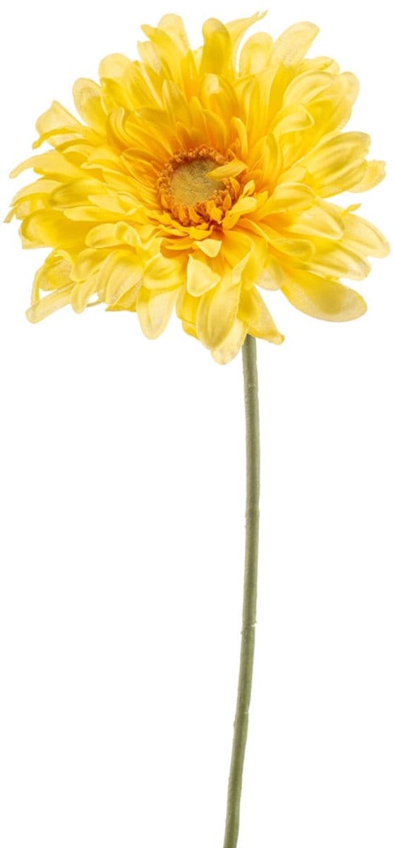 Emerald - Kunstbloem Gerbera 80cm geel - Kunstplant voor binnen