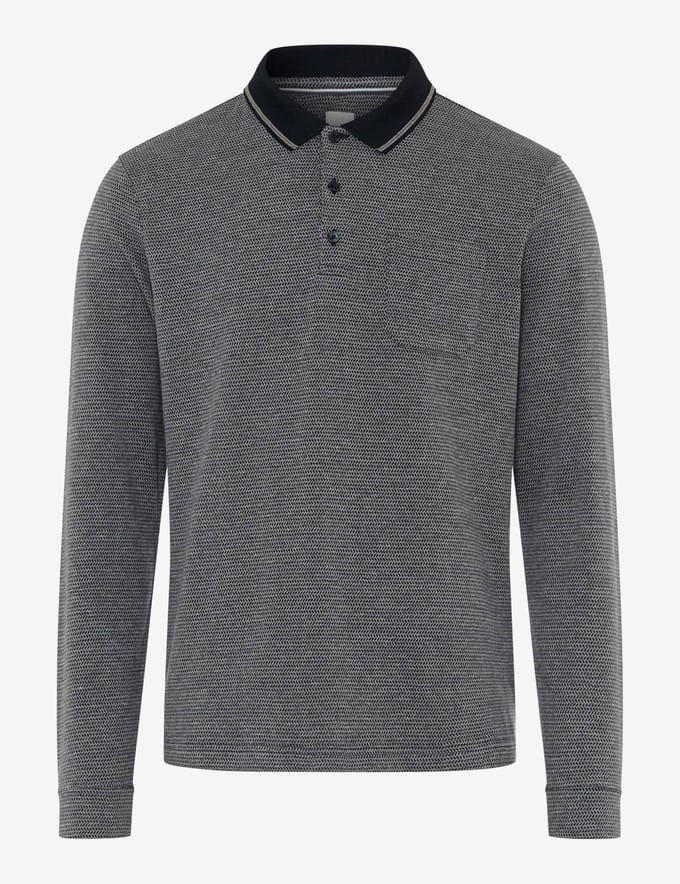 Brax Heren Poloshirt  Style PHARELL navy, donkerblauw, maat M