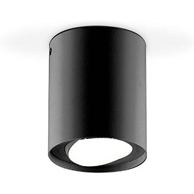 EVN Kardanus LED plafondlamp Ø 9 cm, zwart