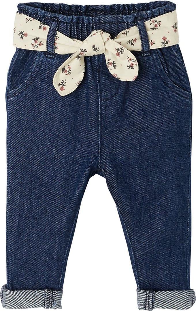 Vertbaudet Babyjeans met stoffen riem
