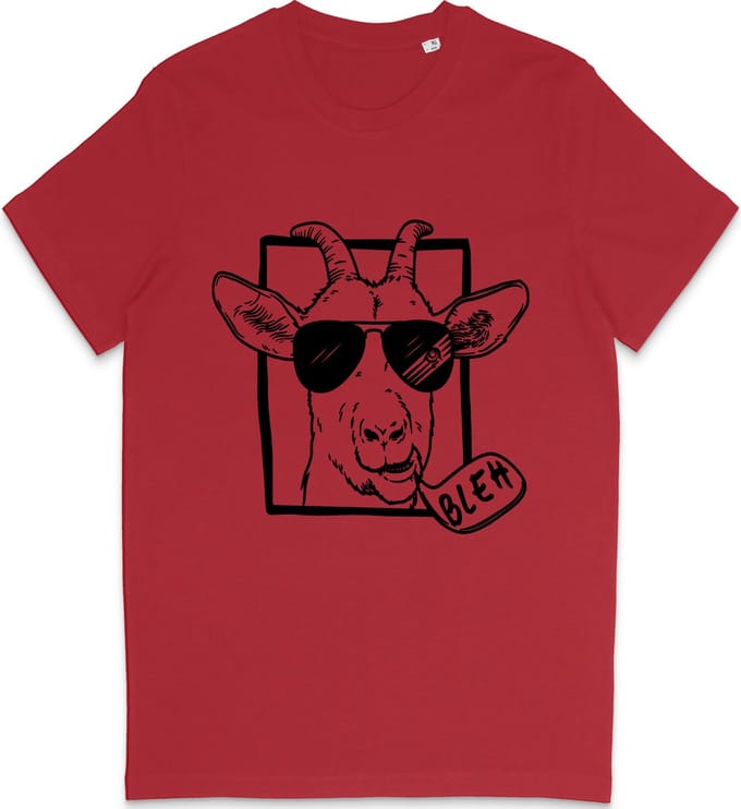 T Shirt Grappige Geit - Heren en Dames T Shirt - Rood - S