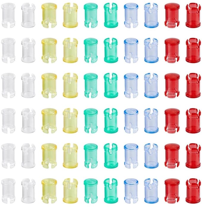 Dailygoods - Set van 80 Lichtgevende Diode Houder Clips in 5 Kleuren