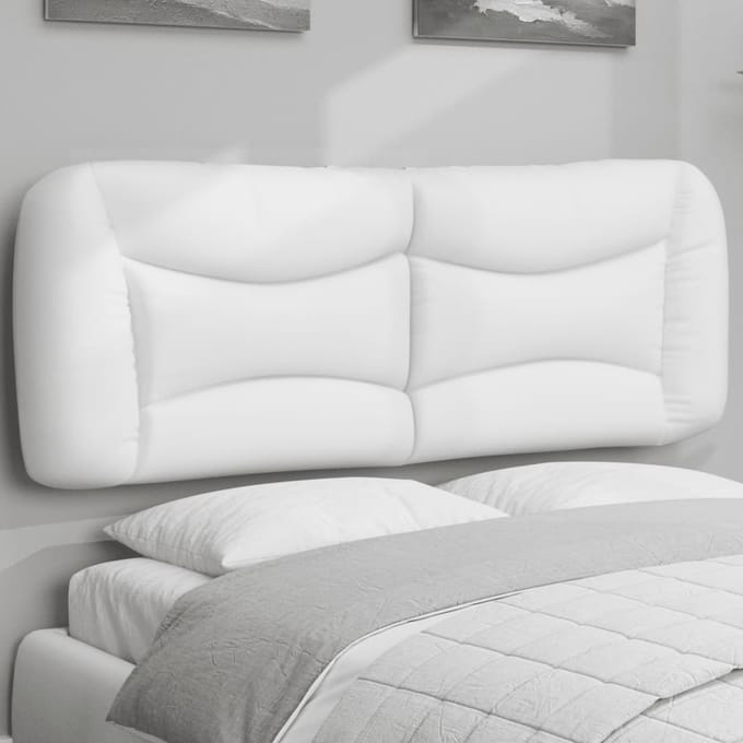 vidaXL - Hoofdbordkussen - "Hvar" - 140 - cm - kunstleer - wit