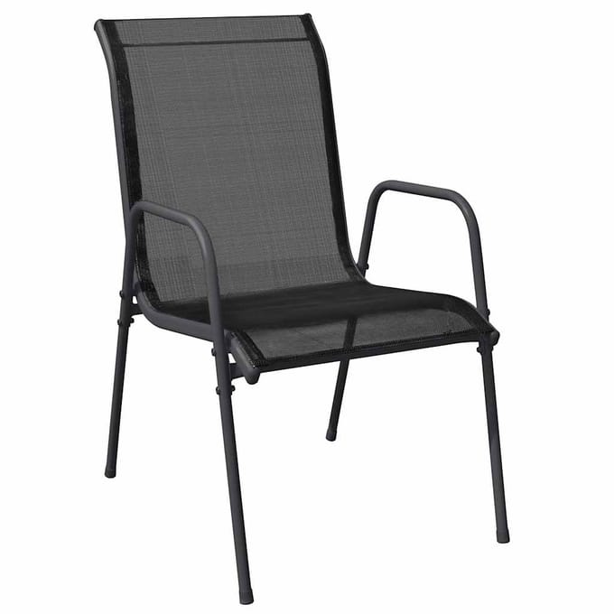 vidaXL - 7-delige - Tuinset - textileen - en - staal - zwart