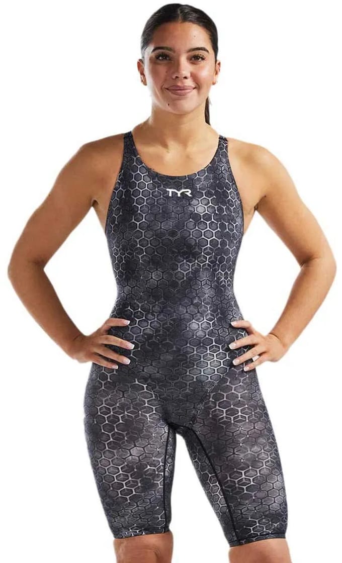 Tyr Thresher Akurra Open Rug Wedstrijd Zwempak Grijs 30 Vrouw