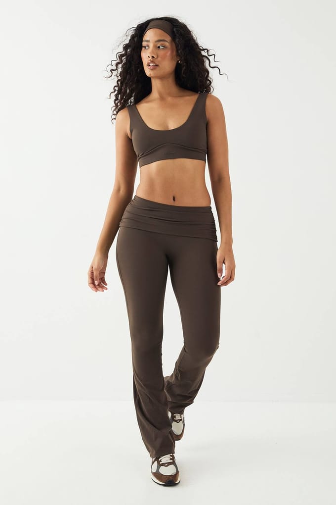Dames DSGN Studio Ultra Sculpt Plunge Sport-BH | Espresso | Maat: XL
