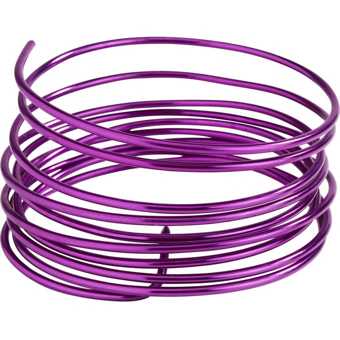 Decoratieve aluminiumdraad, 2 mm - Violet