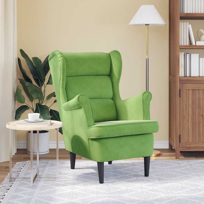 vidaXL Fauteuil fluweel lichtgroen