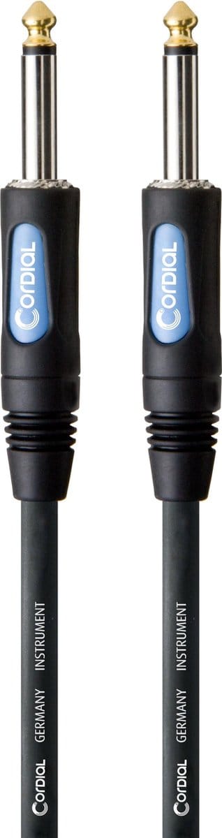 Cordial 10396 Jackplug Audio Aansluitkabel [1x Jackplug female 6,3 mm (mono) - 1x Jackplug female 6,3 mm (mono)] 3 m Zwart PVC-mantel