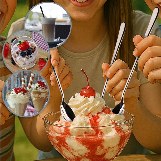Candala 12x latte macchiato lepels van - barlepels - longdrinklepels -