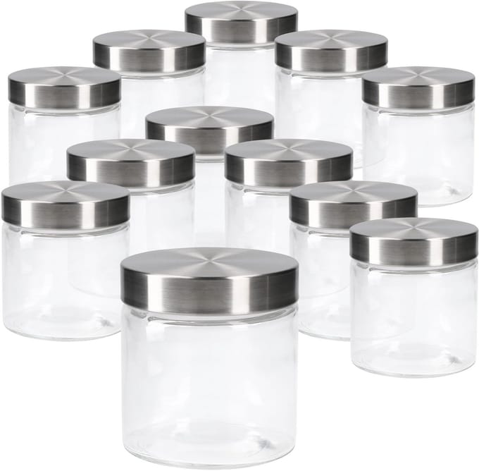 Set van 12 Bera voorraadpotten 0,8L