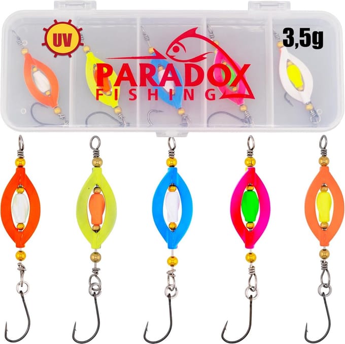 5-delige Set Blinklures voor Forel Vissen - Diverse Gewichten en Kleuren