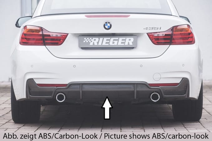 RIEGER - BMW F32 F33 F36 M - PERFORMANCE DIFFUSER - 435i / 440i LOOK - GLOSS BLACK