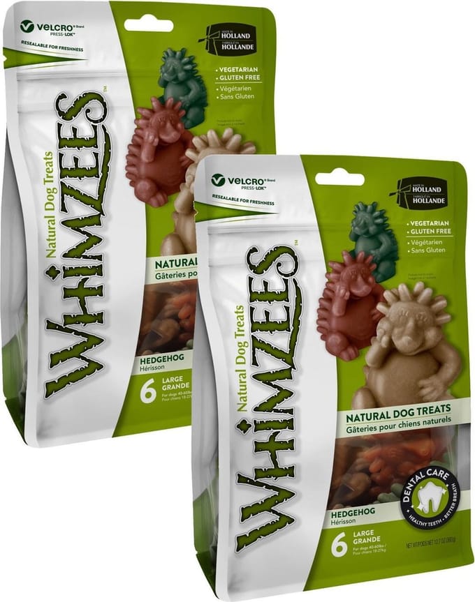 Whimzees Egel Large - Hondensnacks - 2 x 6 x7.6 cm
