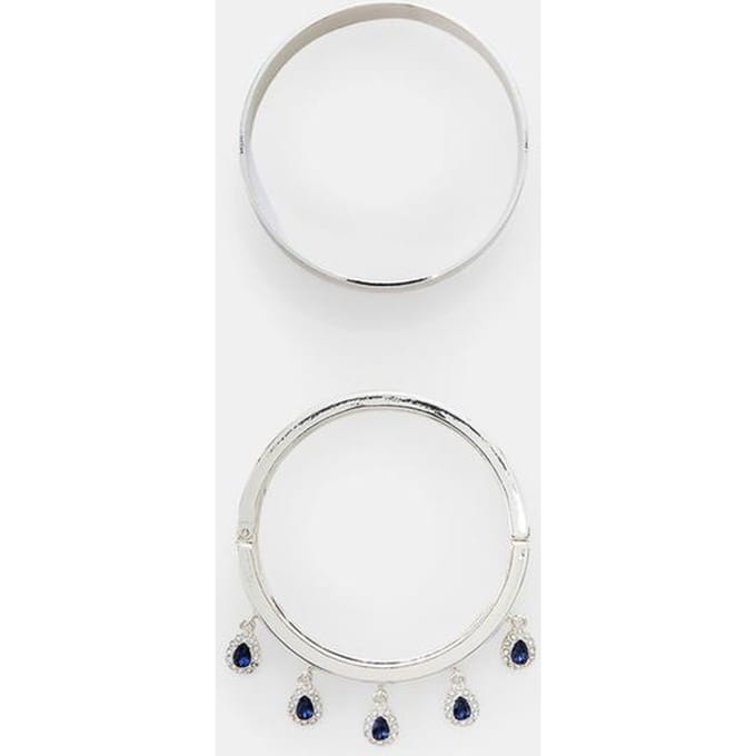 Stradivarius Set van 2 armbanden met charms  Grijs OS