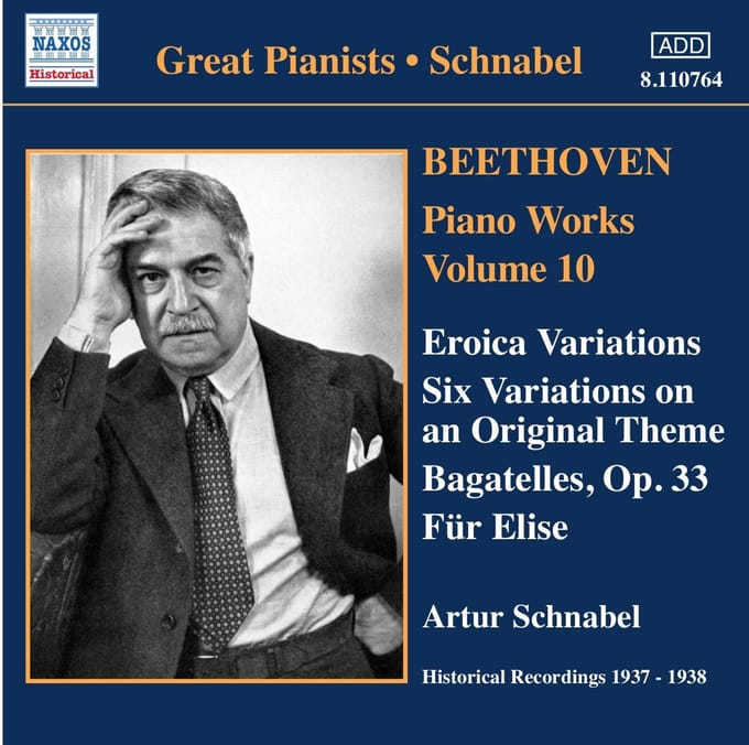Artur Schnabel - Beethoven: Piano Works 10 (CD) (Remastered)