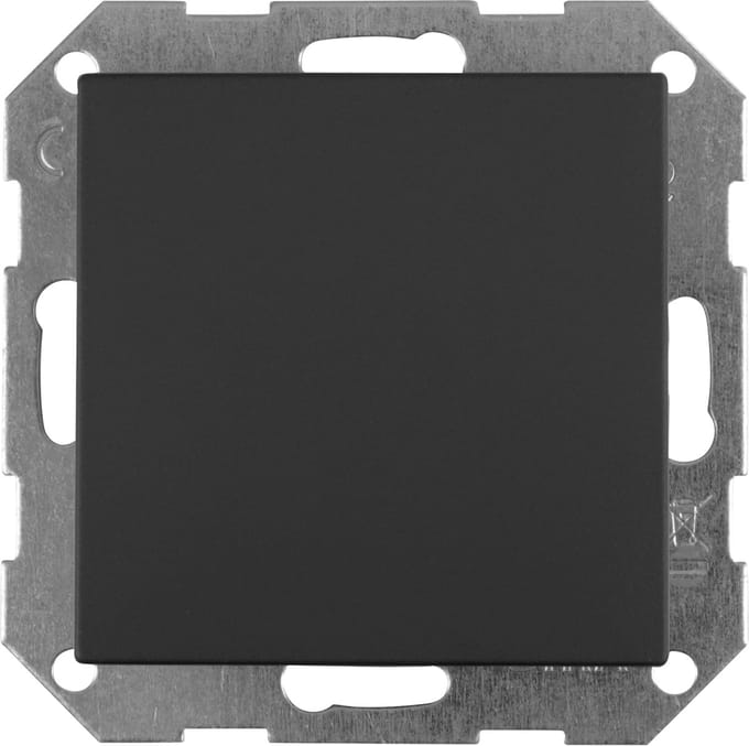 Gira E2 blindplaat - inbouw - zwart