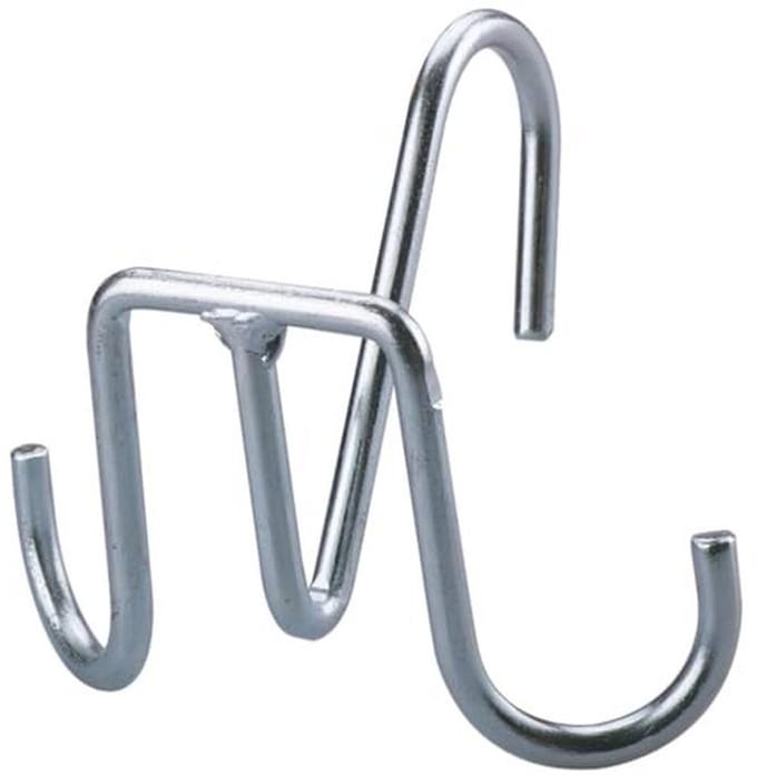 Dubbel emmerhaak voor ladderaccessoires