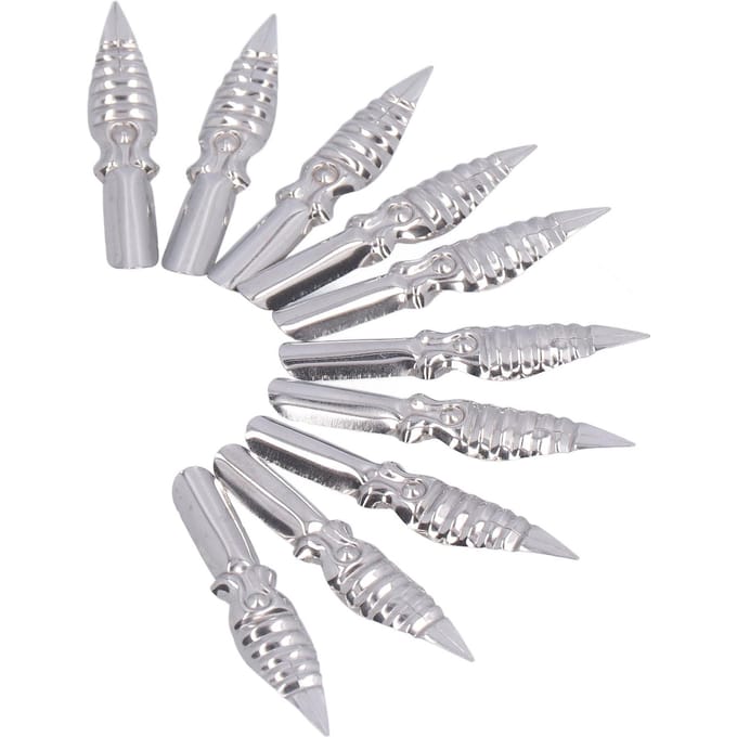 10 Pièces Plume de Calligraphie Écriture Confortable Bonne Performance Poids Léger Outils d'ArtB5 white