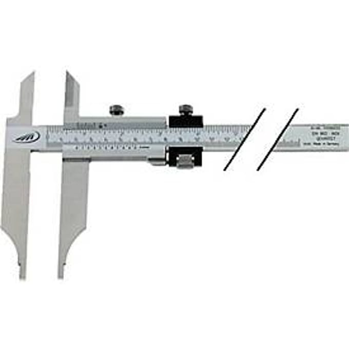 Werkplaatsschuifmaat DIN 862 300 mm met punten en FE-bek, lengte 90 mm
