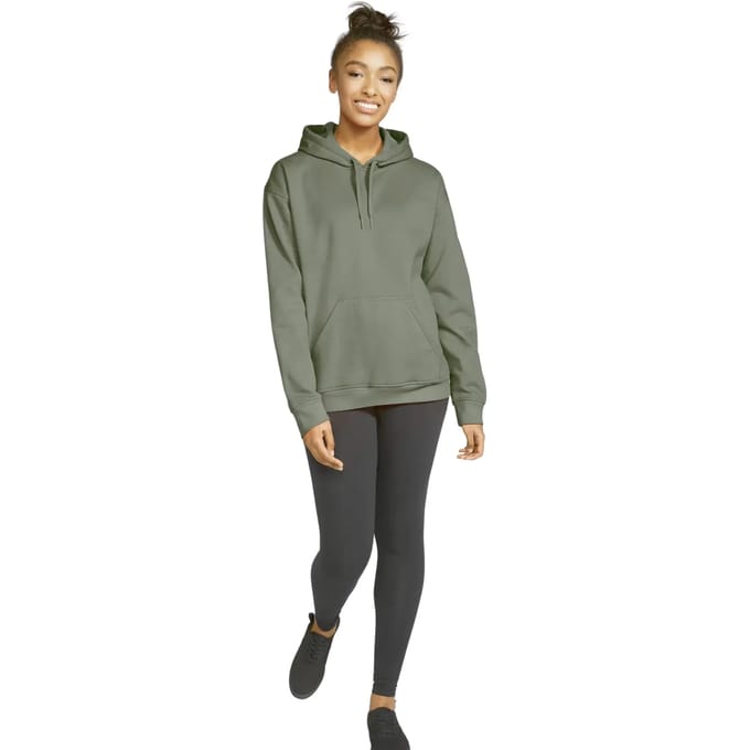 Gildan Sweater met capuchon Midweight Softstyle GISF500 - Military Green - L